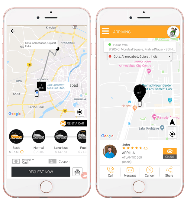 Hire a pocket-friendly taxi with the fingertips of your hand: Uber app clone