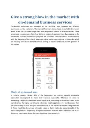Enjoy the virtues of business by on-demand business services