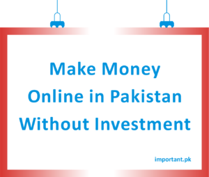 Make Money Online Without Investment Paying In Pakistan