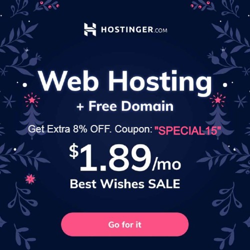 Hostinger best wishes sale and get up to 90% on Web Hosting