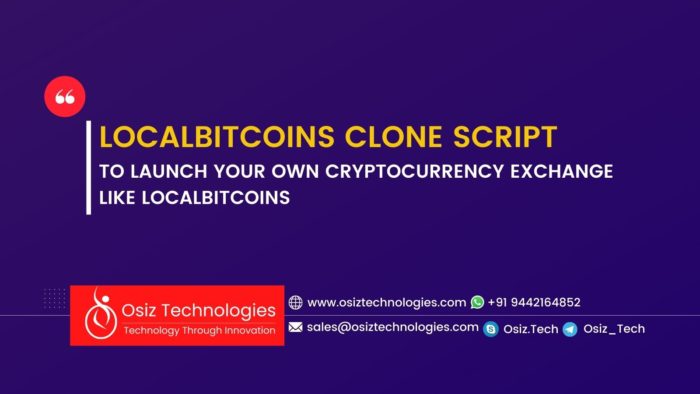 Localbitcoins Clone Script |  Local Bitcoin Clone

Launch your own Crypto exchange like LocalBit ...