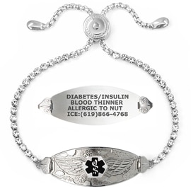 Stylish Medical Alert Bracelets for Women – Free Engraving