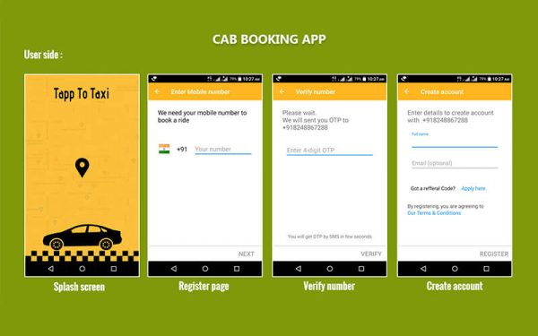 OLA / Uber Cab Clone Android Application – PHP Scripts Mall