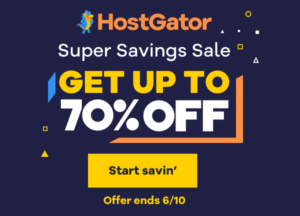 HostGator 70% OFF Super Savings Sale on Web Hosting Plans
