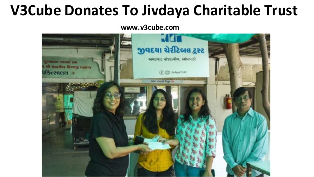 V3Cube Donates To Jivdaya Charitable Trust