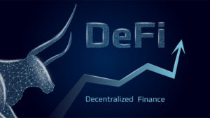 DeFi Blockchain-based finance that doesn’t depend on central financial authority such as b ...